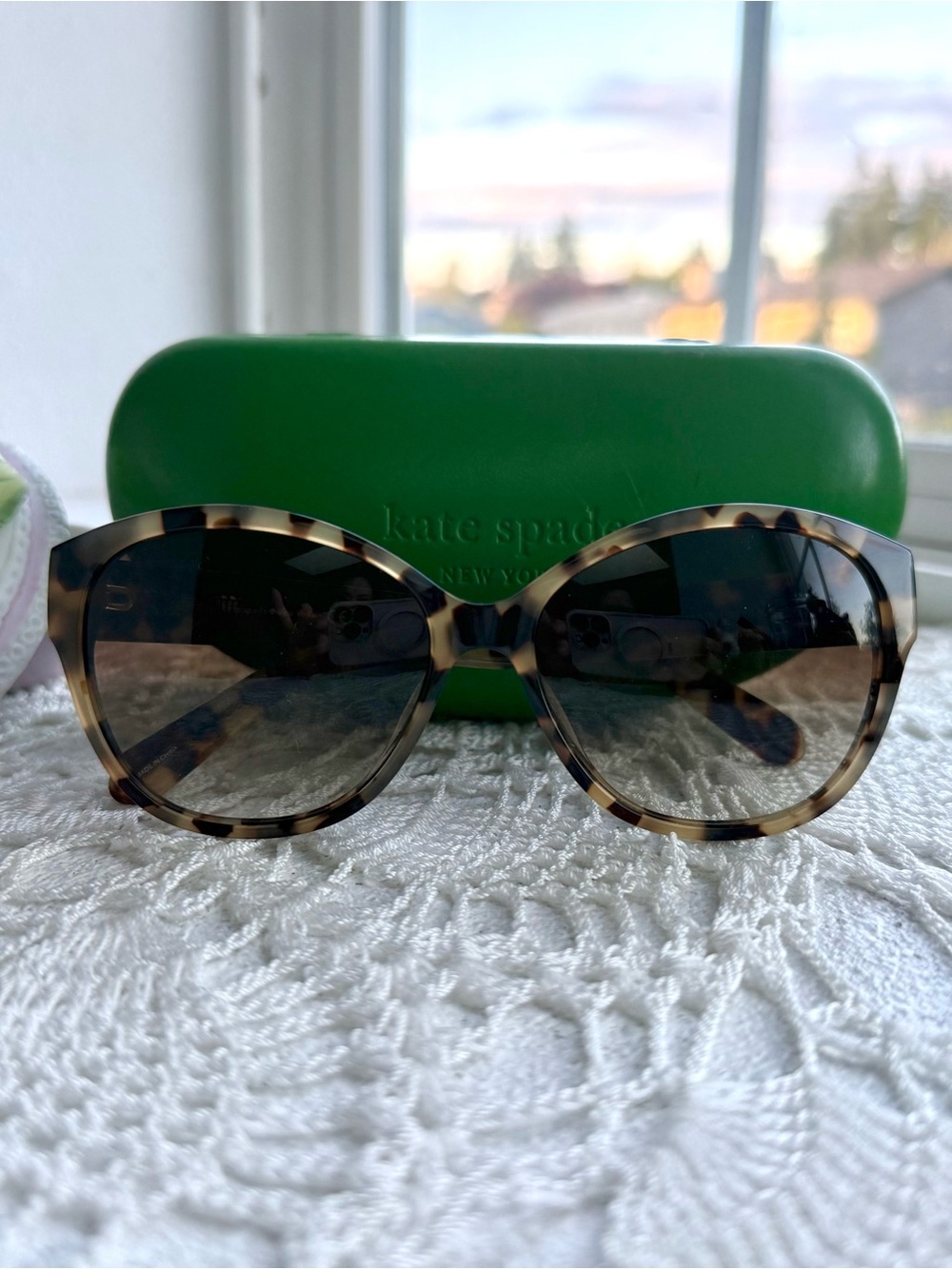 Kate Spade Kierste/S Tortoise Oversized Sunglasses Brown Gradient Lenses